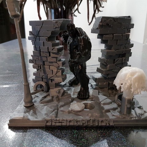 hulk scene desolation art scenary 3D print model - Mito3D
