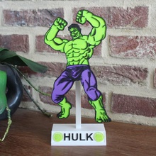 hulk stand decoration plate d&co character disney avengers movie comics green 3d print model - Mito3D