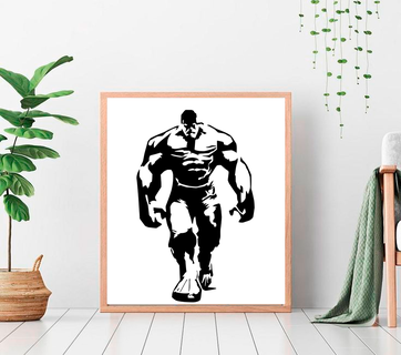 Hulk svg stl verschiedene Silueta Aufkleber caja Shirt Dekoracion regalo Silhouette 3d print model - Mito3D