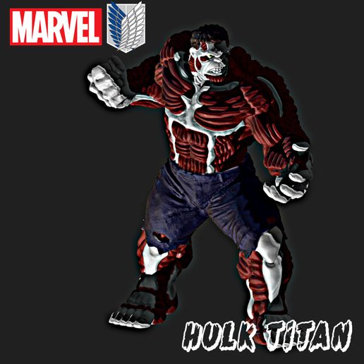 Hulk titan hayret aot saldırı muazzam Shingeki no Kyojin Yenilmezler kas levi dev stl 3dprint 3d Yazdır dosya nadir 3D print model - Mito3D