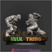 hulk vs thing diorama statue 3d printable art avengers bruce fantastic four printable statue diorama comic versus battle hulk vs thing thing hulk