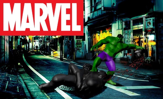 hulk vs venom marvel mcu action comic statue battle head rippoff 3d printing mashup 3d print model - Mito3D