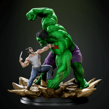 hulk vs wolverine art hulk wolverine marvel xman diorama mcu iron man battle fight