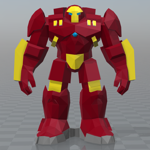 hulkbuster-low poly art baja poli vengadores hulk hulkbuster hombre de hierro 3D print model - Mito3D