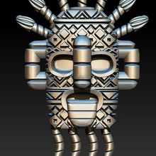huma devil necklace jewelry silver art 3d print model - Mito3D