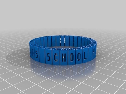 human flexible nombre pulsera personalizado esposas joyería joya 3d print model - Mito3D