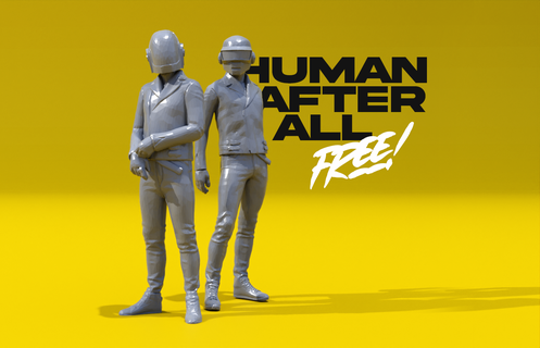 humano hombre personas personaje Daft Punk escultura gratis acción figura miniatura ciencia ficción casco cosplay miniaturas figuritas 3d print model - Mito3D