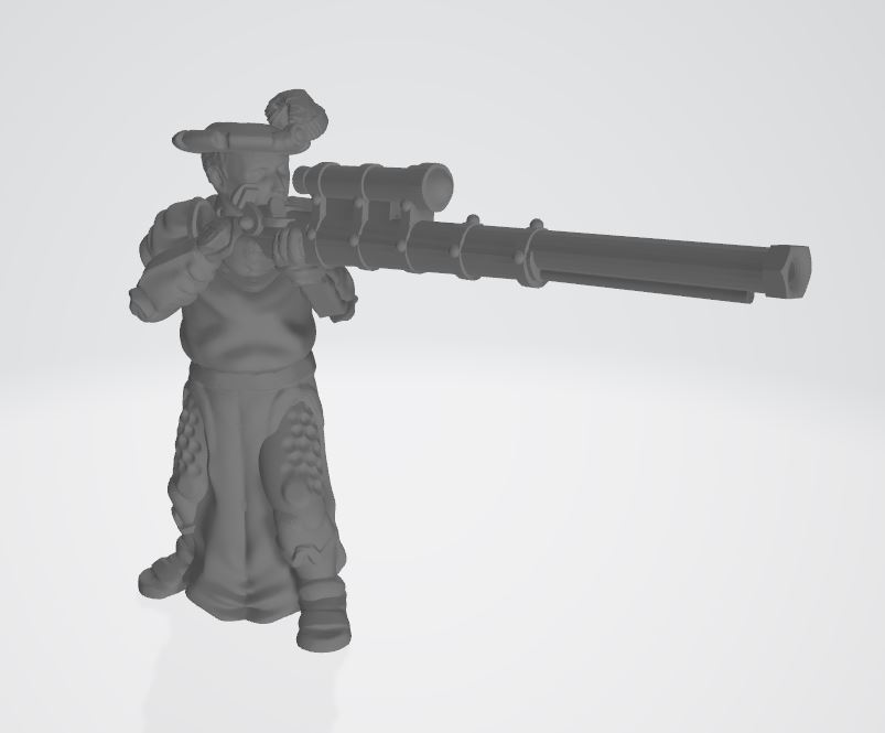 humano blindado pistoleros dd imperio medieval miniatura martillo guerra 3d impresión 3D print model - Mito3D