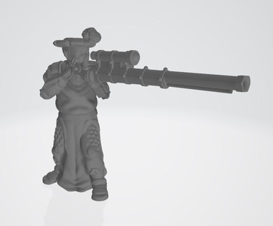 umano blindato pistole dd impero medievale miniatura warhammer 3d stampa 3d print model - Mito3D