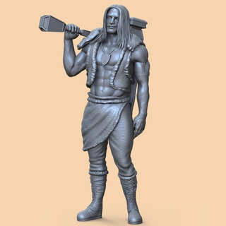 human barbarian - wulfgar son beornegar fantasy challenge character weapon drizzt legend catti regis bruenor dnd ttrpg art sculptures 3d print model - Mito3D