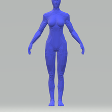 human base mesh poly basic person 3d print model - Mito3D