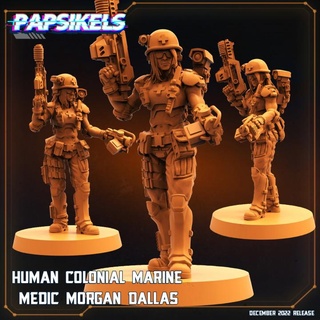 human colonial marine medic morgan dallas marine medic colonial  3d print model - Mito3D