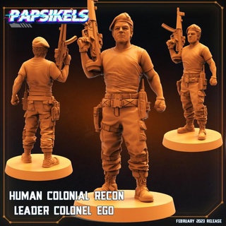 Humain colonial reconnaissance chef colonel ego marines soldat étoile porte 3d print model - Mito3D