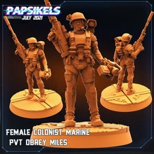 human colonist marine pvt obrey miles game soldier sniper 3d print model - Mito3D