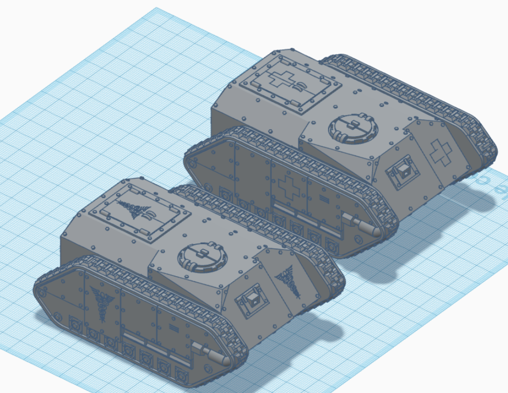 humain défense obliger samaritain ambulance jeu sombre futur hdf réservoir wargaming jeux 3D print model - Mito3D