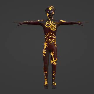 human demon character human body demon human body  3d print model - Mito3D