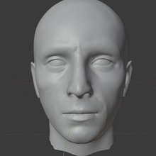 rostro humano de sexo masculino art cabeza humana juguete la 3d print model - Mito3D
