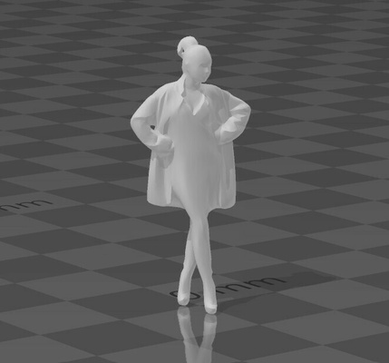 humano figura 1 64 quente rodas diorama homem menina 3d print model - Mito3D