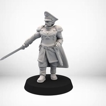 l'homme de la garde commandant bord jeu les donjons dragons rpg warhammer 40k miniature humaine 3d print model - Mito3D