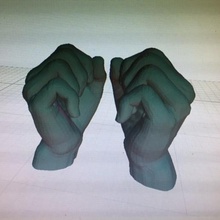 mani umane art bagno titolare mano umana spazzolino da denti strumenti di disegno 3d print model - Mito3D
