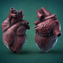 das menschliche Herz Kunst drucken 3dprint Anatomie 3d print model - Mito3D