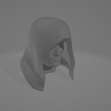 human male head hood miniatures star wars legion jedi sith 3d print model - Mito3D