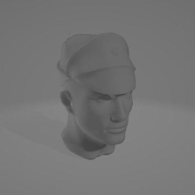 human male head imperial officer caps miniatures star wars legion 3d print model - Mito3D