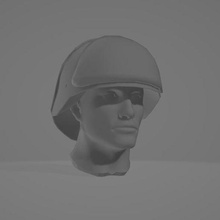 human male head rebel fleet helmets miniatures star wars legion rebels 3d print model - Mito3D