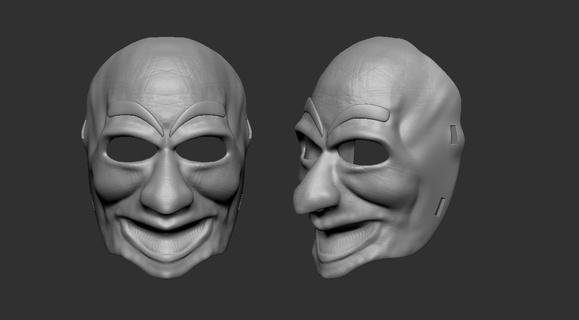 umano maschera Halloween 3dprint cranio terrore cosplay costume stregone strega giorno 3d print model - Mito3D