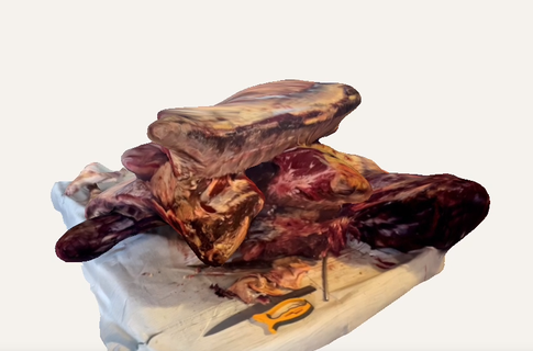 humano carne gratis comer Arte comida 3d print model - Mito3D