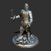 human recruit infantry spellforce dnd dungeons and dragons game gaming mini miniature rpg tabletop 3d print model - Mito3D