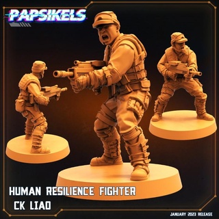 human resilience fighter ck liao future wars resistance terminator 3d print model - Mito3D