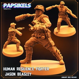 Humain résistance combattant Jason beasley soldat terminateur 3d print model - Mito3D