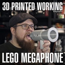 à l'échelle humaine de travail lego mégaphone gadget afol circuit futurekit giantlego 3d print model - Mito3D