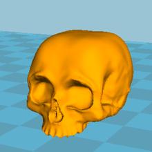 insan kafatası sanat heykel baş iskelet kemik ölü kişi 3d print model - Mito3D