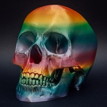 human skull tool humanskull skeleton rainbow head humanhead men woman teeth fullskull anatomy learning decoration 3d print model - Mito3D