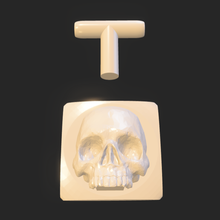 human skull cufflinks jewelry head men fashion gift 3d print model - Mito3D
