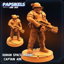 human space marine captain ark aliens sci-fi cyberpunk npc 3d print model - Mito3D