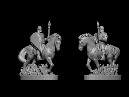 human unit roster horsemen dnd heroes miniatures aos 3d print model - Mito3D