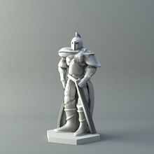 humano warrior 2 d&d em miniatura jogo 3d print model - Mito3D