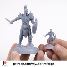 human warrior stl 32mm 75mm pre-supported presupported sup alliance warcraft miniature wow figurine dnd rpg figure sculpt 3d print model - Mito3D