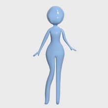 humana cuerpo humano juguete Arte base 3d print model - Mito3D