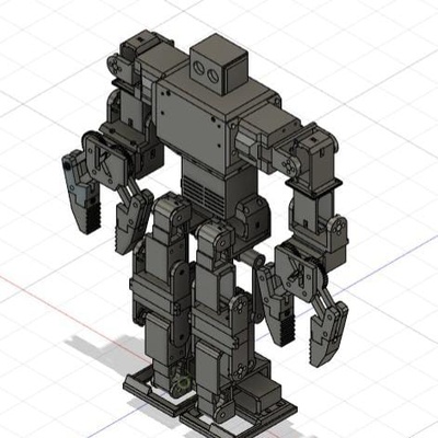 humanoid zweibeiner roboter 3d print model - Mito3D