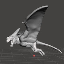humanóide pteromonstro figura modelo animal criatura dnd 3d print model - Mito3D