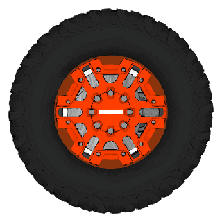 hummer ev roues roue voiture détail haute poly jante pneu course bande roulement accessoires 3d print model - Mito3D