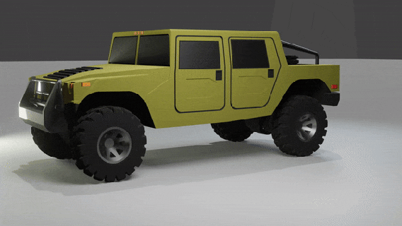 hummer h1 off road voiture Jeu jeep route choisir up terre vagabond Toyota jouet jouets 4x4 monstre camion terrain gué 3d print model - Mito3D