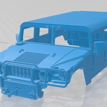 hummer h1 wagon imprimable corps voiture Jeu fente scalextric tamiya rc miniz loisir micro 3d print model - Mito3D