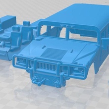 hummer h1 vagón imprimible coche vehiculo juego espacio scalextric Tamiya rc miniz pasatiempo micro tractor 3d print model - Mito3D