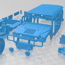 hummer h1 vagón imprimible coche vehiculo juego espacio scalextric Tamiya rc miniz pasatiempo micro tractor 3d print model - Mito3D