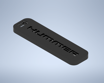 Hummer logo amblem anahtarlık Amerikan araba anahtar moda tasarım 3d print model - Mito3D